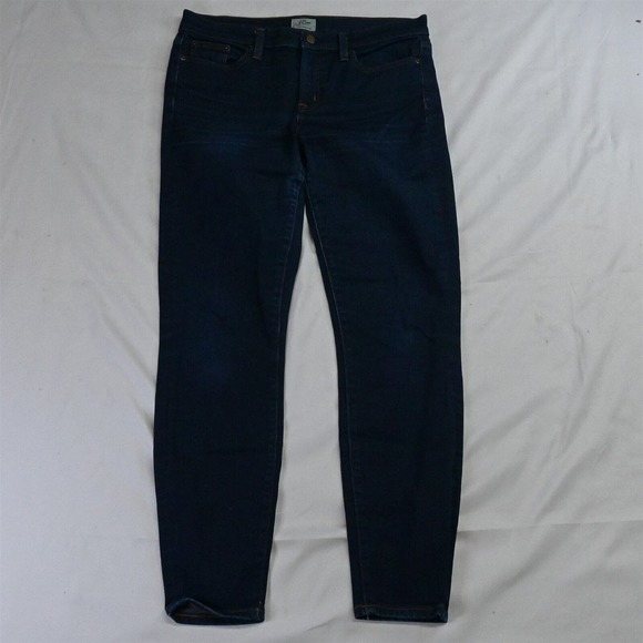 J.CREW 30 Toothpick Skinny B0755 8"‎ Dark Rinse Stretch Denim Jeans - Picture 1 of 5